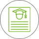 Resume with student cap image